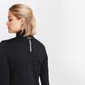 KALENJI - M/L ZIP RUN WARM WOMEN'S LONG-SLEEVED RUNNING T-SHIRT, Fluo Coral Pink KALENJI - M/L ZIP RUN WARM WOMEN'S LONG-SLEEVED RUNNING T-SHIRT, Fluo Coral Pink