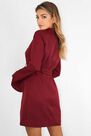 Missguided - Deep Purple Plum Belted Flare Sleeve Blazer Dress Missguided - Deep Purple Plum Belted Flare Sleeve Blazer Dress