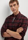 Mango - dark red Regular fit checked flannel shirt Mango - dark red Regular fit checked flannel shirt