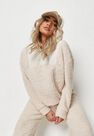 Missguided - BORG NYLON HALF ZIP H OODIE CO Missguided - BORG NYLON HALF ZIP H OODIE CO