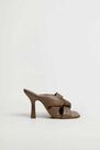 Mango - Pastel Brown Knot Heel Sandals Mango - Pastel Brown Knot Heel Sandals