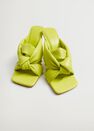 Mango - Bright Green Knot Heel Sandals Mango - Bright Green Knot Heel Sandals