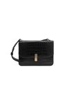 Mango - Black Croc-effect flap bag Mango - Black Croc-effect flap bag