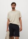 Mango - Open Grey Black Denim Bermuda Shorts, Men Mango - Open Grey Black Denim Bermuda Shorts, Men
