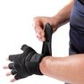 DOMYOS - Small 900 Weight Training Glove with Double Rip-Tab Cuff - Black/Grey, Black DOMYOS - Small 900 Weight Training Glove with Double Rip-Tab Cuff - Black/Grey, Black