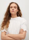 Mango - natural white Draped crop top Mango - natural white Draped crop top