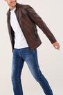 Salsa Jeans - Beige Leather biker jacket Salsa Jeans - Beige Leather biker jacket
