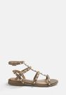 Missguided - Brown Stone Studded Gladiator Sandals Missguided - Brown Stone Studded Gladiator Sandals