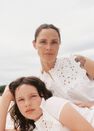Mango - Natural White Swiss Embroidery Cotton Blouse, Women Mango - Natural White Swiss Embroidery Cotton Blouse, Women