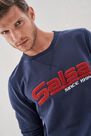 Salsa Jeans - Blue Regular Fit Sweatshirt With Branding Salsa Salsa Jeans - Blue Regular Fit Sweatshirt With Branding Salsa