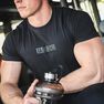 DOMYOS - Medium Weight Training Chest Day T-Shirt, Midnight Indigo DOMYOS - Medium Weight Training Chest Day T-Shirt, Midnight Indigo