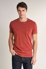 Salsa Jeans - Red T-shirt with plant dye and pocket Salsa Jeans - Red T-shirt with plant dye and pocket