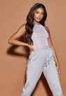 Missguided - Nude Zinc Sculpted Slinky Racer Neck Vest Top Missguided - Nude Zinc Sculpted Slinky Racer Neck Vest Top