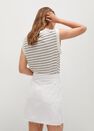 Mango - white Denim miniskirt with frayed hem, Women Mango - white Denim miniskirt with frayed hem, Women