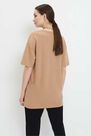 Mohito - T-Shirt With A Shiny Print - Beige Mohito - T-Shirt With A Shiny Print - Beige