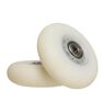 OXELO - Unique Size Set of 2 Light-Up 76mm 82A Inline Skate Wheels + Bearings - White/Blue Light, Snow White OXELO - Unique Size Set of 2 Light-Up 76mm 82A Inline Skate Wheels + Bearings - White/Blue Light, Snow White