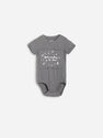 Reserved - Grey Printed Cotton Bodysuit With Patch, Kids Boy Reserved - Grey Printed Cotton Bodysuit With Patch, Kids Boy