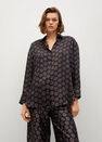 Mango - black Printed flowy shirt Mango - black Printed flowy shirt