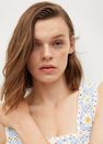 Mango - lt-pastel blue Handmade daisy-print crochet top, Women Mango - lt-pastel blue Handmade daisy-print crochet top, Women