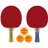 PONGORI - Set Of 2 Ttr 100 3* All-Round Table Tennis Bats And 3 Ttb 100* 40+ Balls Orange - Black PONGORI - Set Of 2 Ttr 100 3* All-Round Table Tennis Bats And 3 Ttb 100* 40+ Balls Orange - Black