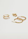 Mango - gold Mixed hoop earrings, Women Mango - gold Mixed hoop earrings, Women