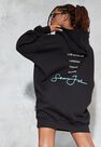 Missguided - Black Sean John X Missguided Black Balloon Sleeve Oversized Hoodie Dress Missguided - Black Sean John X Missguided Black Balloon Sleeve Oversized Hoodie Dress