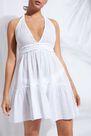 Calzedonia - White Short Fabric Dress, Women - One-Size Calzedonia - White Short Fabric Dress, Women - One-Size