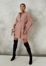 Missguided - Pink Blush Tie Cuff Balloon Sleeve Skater Dress Missguided - Pink Blush Tie Cuff Balloon Sleeve Skater Dress