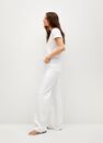 Mango - white Wide leg high waist jeans Mango - white Wide leg high waist jeans