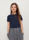 Mango - navy Contrast-bodice dress Mango - navy Contrast-bodice dress