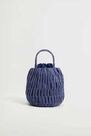 Mango - medium blue Braided bucket bag Mango - medium blue Braided bucket bag