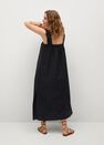 Mango - Black 100% Cotton Midi Dress, Women Mango - Black 100% Cotton Midi Dress, Women