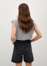 Mango - open grey Straight denim shorts, Women Mango - open grey Straight denim shorts, Women