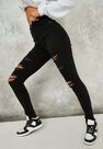 Missguided - Black High Waist Extreme Ripped Skinny Jeans Missguided - Black High Waist Extreme Ripped Skinny Jeans