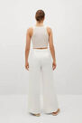 Mango - white Pleat detail trousers, Women Mango - white Pleat detail trousers, Women