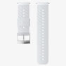 SUUNTO - Suunto 24mm Athletic 3 Silicone Strap White/Steel Medium SUUNTO - Suunto 24mm Athletic 3 Silicone Strap White/Steel Medium
