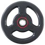 DOMYOS - 5 Kg Rubber Weight Disc with Handles 28mm - 5kg, Black DOMYOS - 5 Kg Rubber Weight Disc with Handles 28mm - 5kg, Black