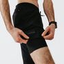KALENJI - 2XL Run Dry+ Men's Running Long Shorts With Integrated Undershorts, Black KALENJI - 2XL Run Dry+ Men's Running Long Shorts With Integrated Undershorts, Black