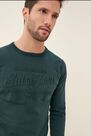 Salsa Jeans - Green Sweater with embossed logo Salsa Jeans - Green Sweater with embossed logo