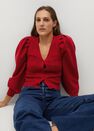 Mango - red Cardigan with balloon sleeves Mango - red Cardigan with balloon sleeves