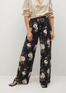 Mango - light beige Flowy printed trousers Mango - light beige Flowy printed trousers