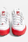 Urban Outfitters - WHT FILA Disruptor 2 'Brights' Red Trainers Urban Outfitters - WHT FILA Disruptor 2 'Brights' Red Trainers
