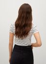 Mango - natural white Logo print cotton t-shirt, Women Mango - natural white Logo print cotton t-shirt, Women