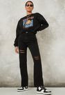 Missguided - Black Recycled Black Wrath Distressed Side Split Jeans Missguided - Black Recycled Black Wrath Distressed Side Split Jeans