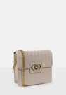 Missguided - Cream Quilted Double Ring Cross Body Bag Missguided - Cream Quilted Double Ring Cross Body Bag