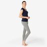 NYAMBA - W26 L30 Fit+ 500 Women's Slim-Fit Stretching Leggings AOP, Grey NYAMBA - W26 L30 Fit+ 500 Women's Slim-Fit Stretching Leggings AOP, Grey
