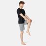 NYAMBA - M Fitness Long Stretch Cotton Shorts - Mottled Grey - Grey Blue NYAMBA - M Fitness Long Stretch Cotton Shorts - Mottled Grey - Grey Blue