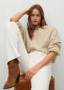 Mango - Light Beige Contrasting Knit Polo Mango - Light Beige Contrasting Knit Polo