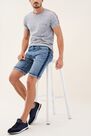 Salsa Jeans - Blue Loose Denim Shorts With Side Strip Salsa Jeans - Blue Loose Denim Shorts With Side Strip