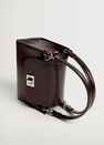 Mango - Dark Brown Double Strap Flap Bag Mango - Dark Brown Double Strap Flap Bag
